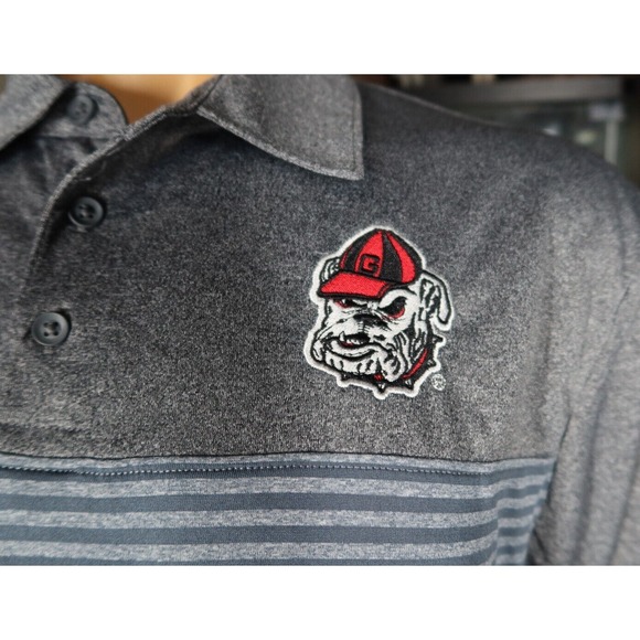 Georgia Bulldogs Gray Polo‎ Shirt Size L Champion Nike - Picture 4 of 6